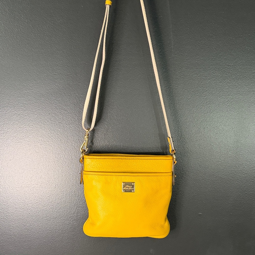 Ralph Lauren Yellow Leather Crossbody Bag
